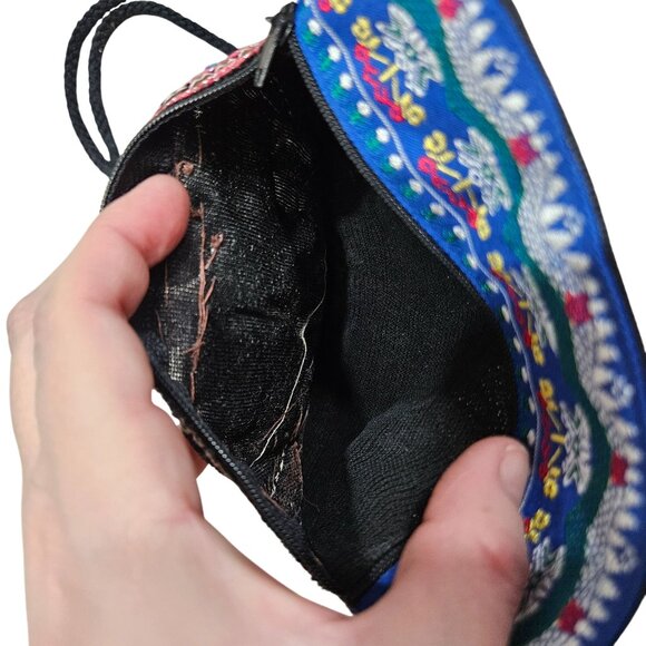 Handcrafted Elephant Crossbody Bag Sequin Zipper Closure Compact & Lightweight`1 - Picture 5 of 7